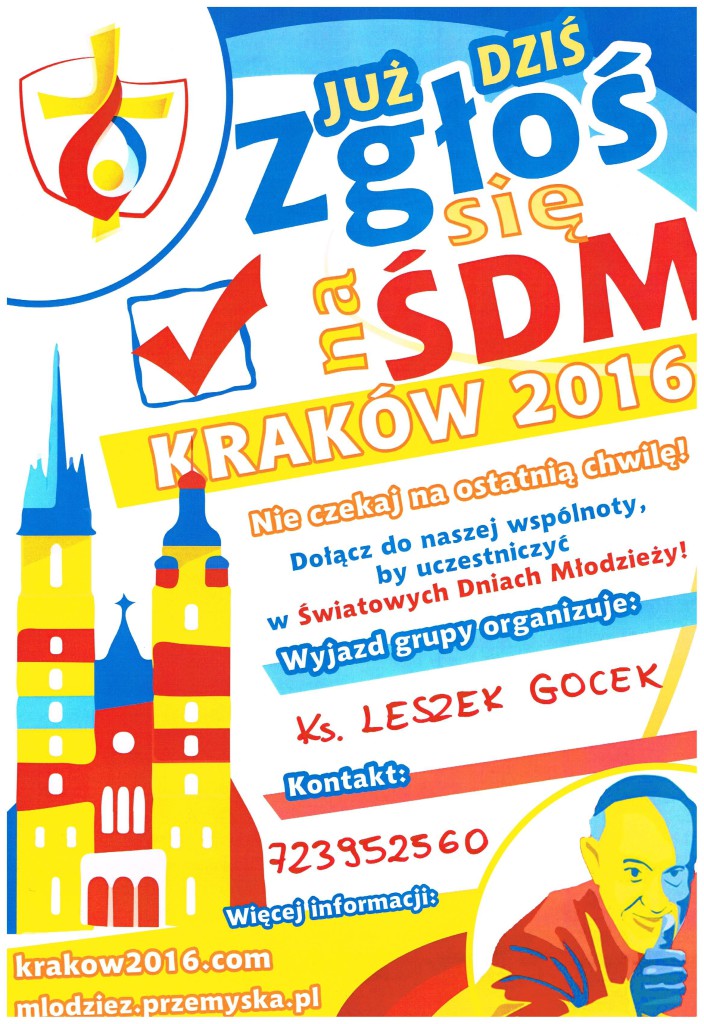 Zaproszenie ŚDM2016